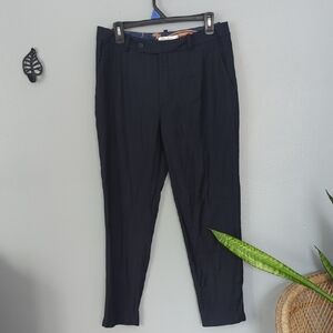 Peter Millar Wool Ankle Pants in Navy Blue Plaid Size 8